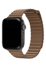 Apple Watch Uyumlu Deri Loop Kordon BurlyWood