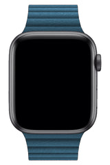 Apple Watch Uyumlu Deri Loop Kordon Deniz Mavi