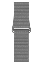Apple Watch Uyumlu Deri Loop Kordon Gri  bikordon