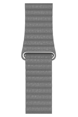 Apple Watch Compatible Leather Loop Band Gray 