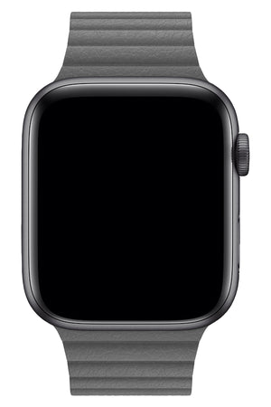 Apple Watch Uyumlu Deri Loop Kordon Gri