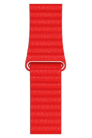 Apple Watch Uyumlu Deri Loop Kordon Kırmızı