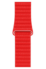 Apple Watch Uyumlu Deri Loop Kordon Kırmızı