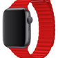 Apple Watch Compatible Leather Loop Band Red