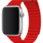 Apple Watch Uyumlu Deri Loop Kordon Kırmızı  bikordon