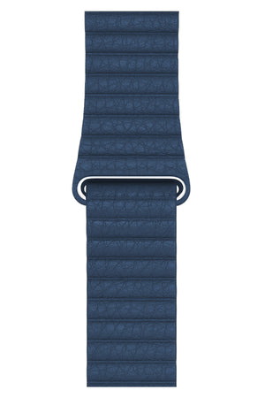 Apple Watch Compatible Leather Loop Band Navy Blue