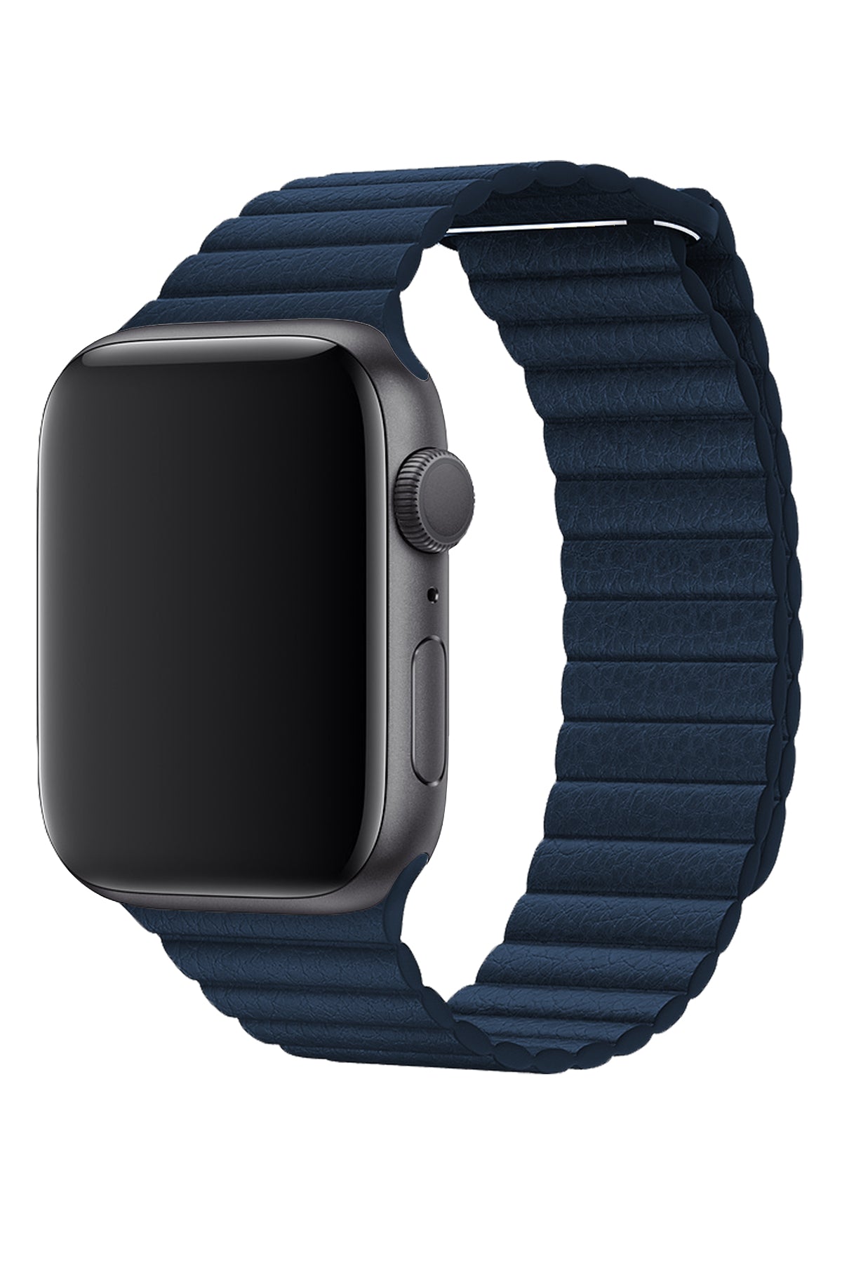 Apple Watch Uyumlu Deri Loop Kordon Lacivert  bikordon