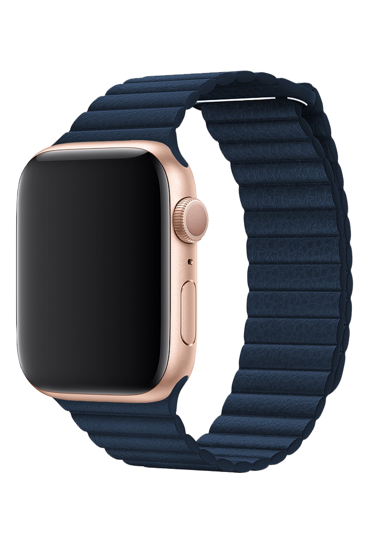 Apple Watch Uyumlu Deri Loop Kordon Lacivert  bikordon