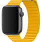 Apple Watch Compatible Leather Loop Band Yellow