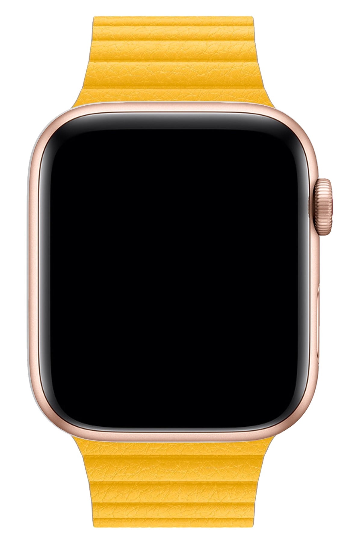 Apple Watch Uyumlu Deri Loop Kordon Sarı  bikordon