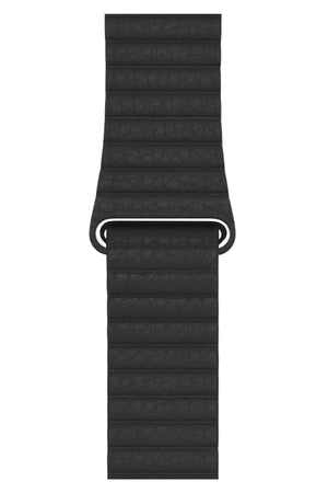 Apple Watch Compatible Leather Loop Band Black 