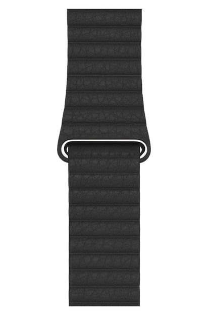 Apple Watch Compatible Leather Loop Band Black 