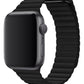 Apple Watch Compatible Leather Loop Band Black 