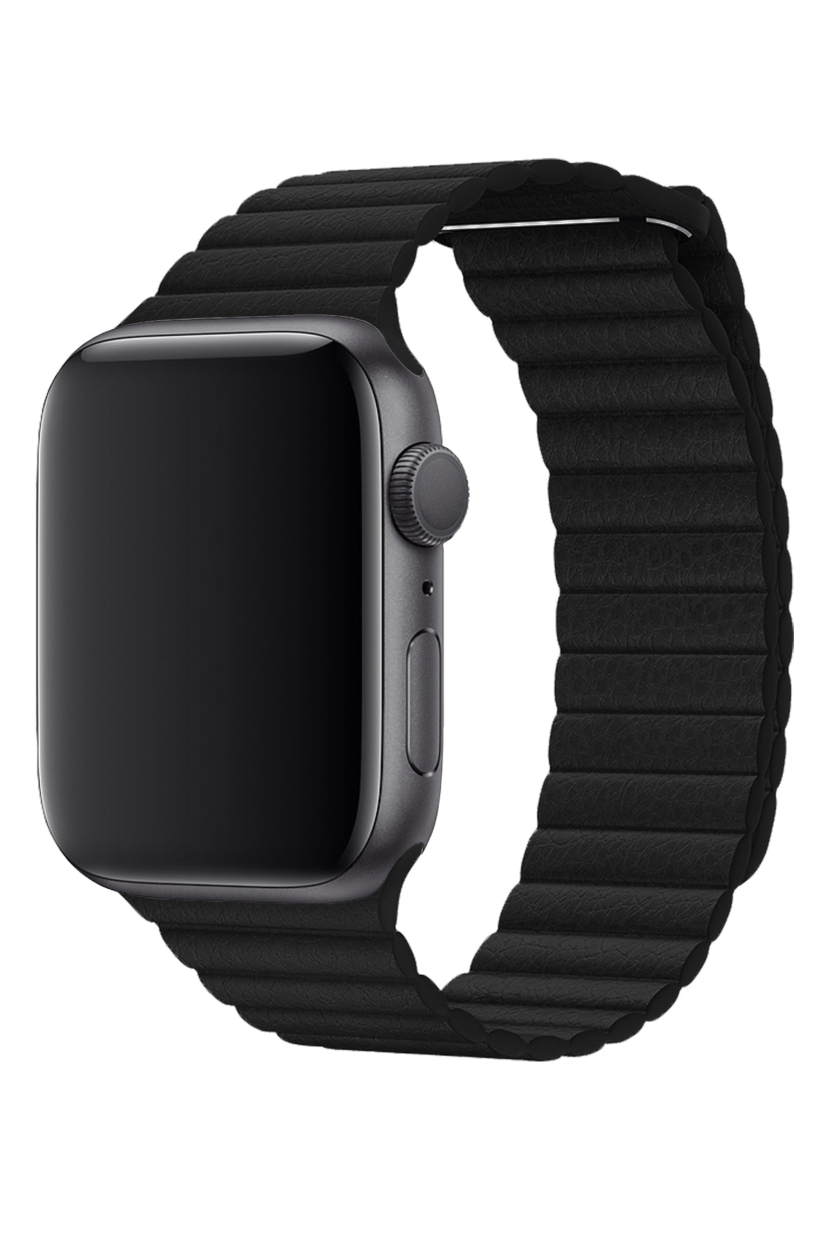 Apple Watch Uyumlu Deri Loop Kordon Siyah  bikordon