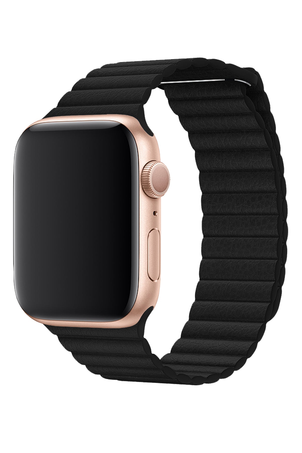 Apple Watch Uyumlu Deri Loop Kordon Siyah  bikordon