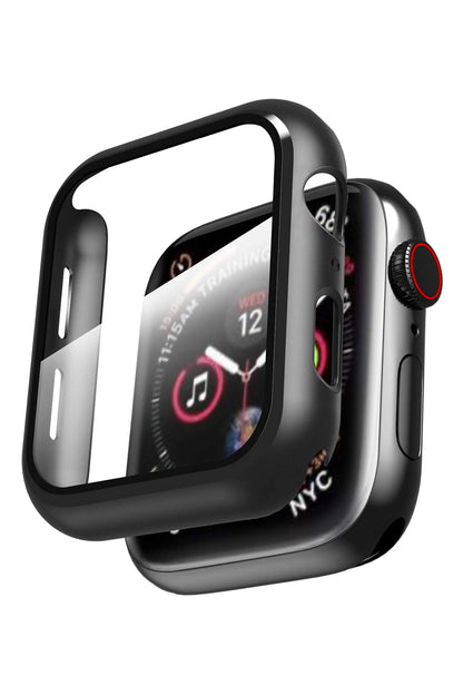 Apple Watch Uyumlu Ekran Koruyucu Kasa Siyah  bikordon