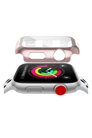 Apple Watch Uyumlu Ekran Koruyucu Rose Renkli Kasa  bikordon