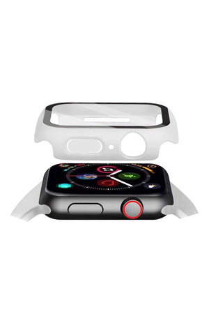 Apple Watch Uyumlu Ekran Koruyucu Beyaz Renkli Kasa  bikordon