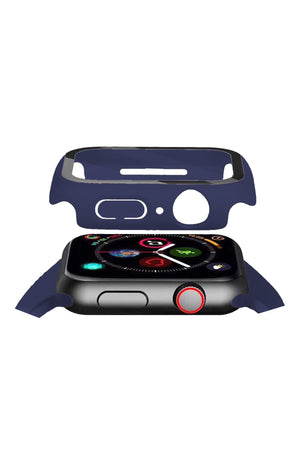 Apple Watch Uyumlu Ekran Koruyucu Lacivert Renkli Kasa  bikordon