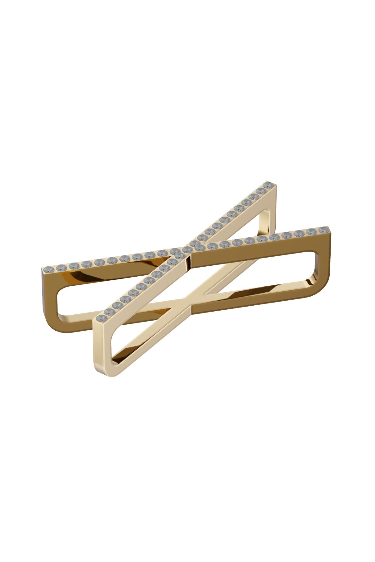 Apple Watch Uyumlu Kordon Süsü Charm Zircon Cross Gold bikordon