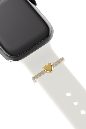 Apple Watch Compatible Charm Zircon Heart 