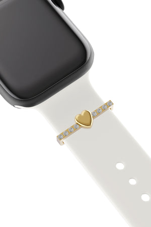 Apple Watch Uyumlu Kordon Süsü Charm Zircon Heart  bikordon