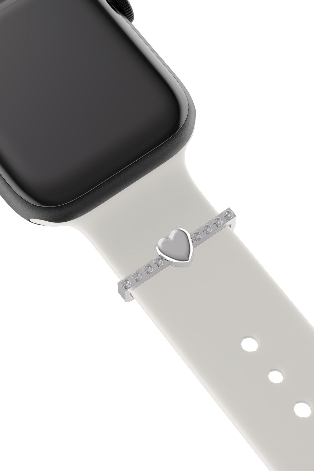 Apple Watch Uyumlu Kordon Süsü Charm Zircon Heart  bikordon