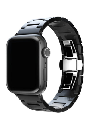 Apple Watch Uyumlu Mat Seramik Loop Kordon Siyah  bikordon