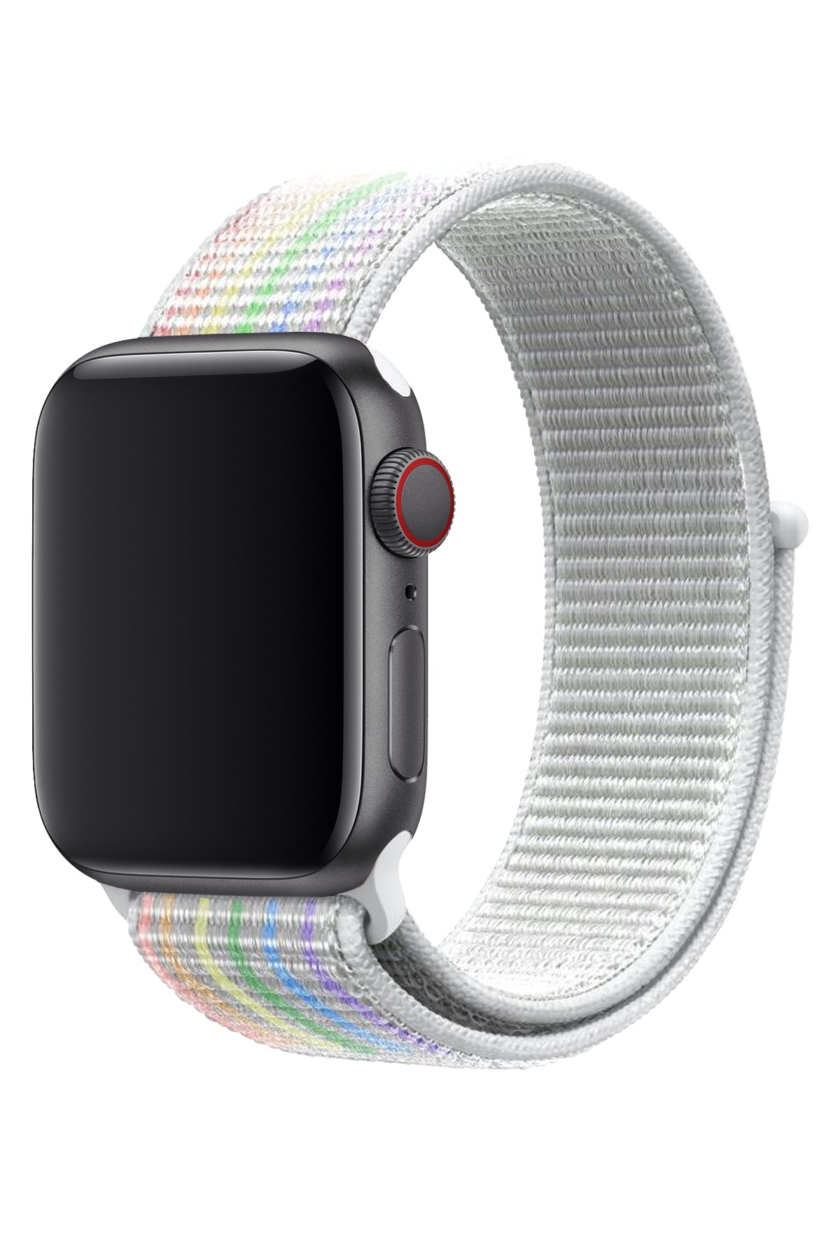Apple Watch Uyumlu Spor Loop Kordon Beyaz Gökkuşağı  bikordon
