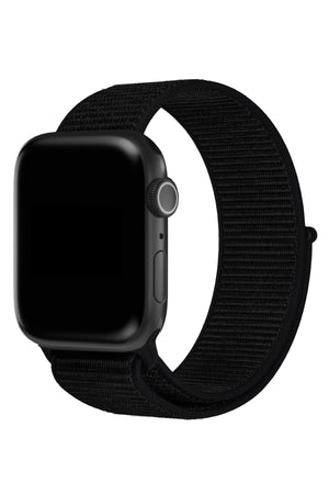 Apple Watch Uyumlu Spor Loop Kordon Dark Black  bikordon