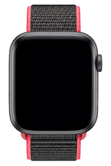 Apple Watch Uyumlu Spor Loop Kordon Frambuaz Siyah
