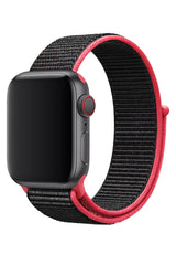 Apple Watch Uyumlu Spor Loop Kordon Frambuaz Siyah