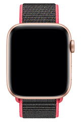 Apple Watch Uyumlu Spor Loop Kordon Frambuaz Siyah