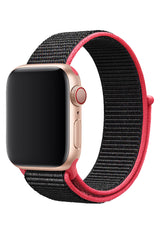 Apple Watch Uyumlu Spor Loop Kordon Frambuaz Siyah
