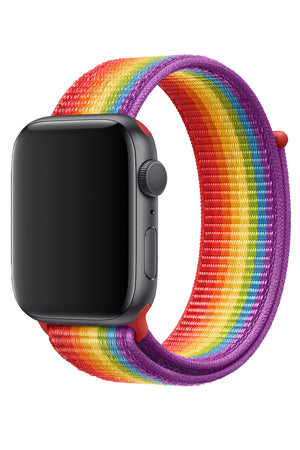 Apple Watch Uyumlu Spor Loop Kordon Gökkuşağı  bikordon