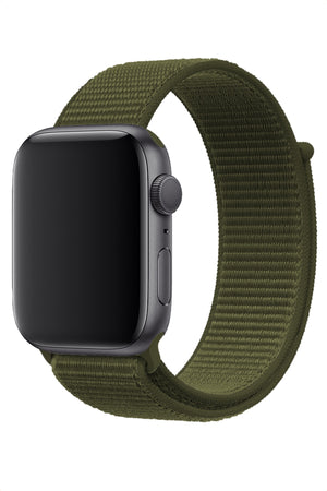 Apple Watch Uyumlu Spor Loop Kordon Haki  bikordon