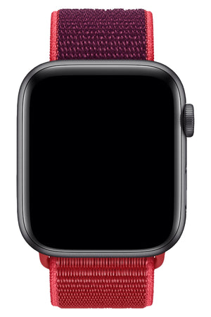 Apple Watch Uyumlu Spor Loop Kordon Karmen Kırmızı  bikordon