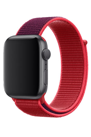 Apple Watch Uyumlu Spor Loop Kordon Karmen Kırmızı  bikordon