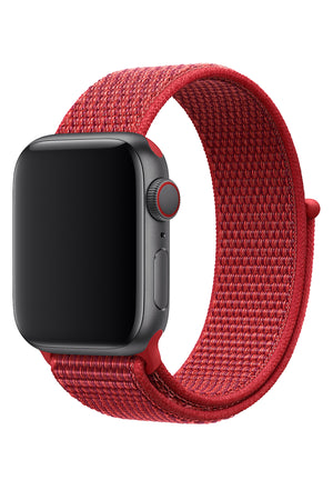 Apple Watch Uyumlu Spor Loop Kordon Kırmızı  bikordon