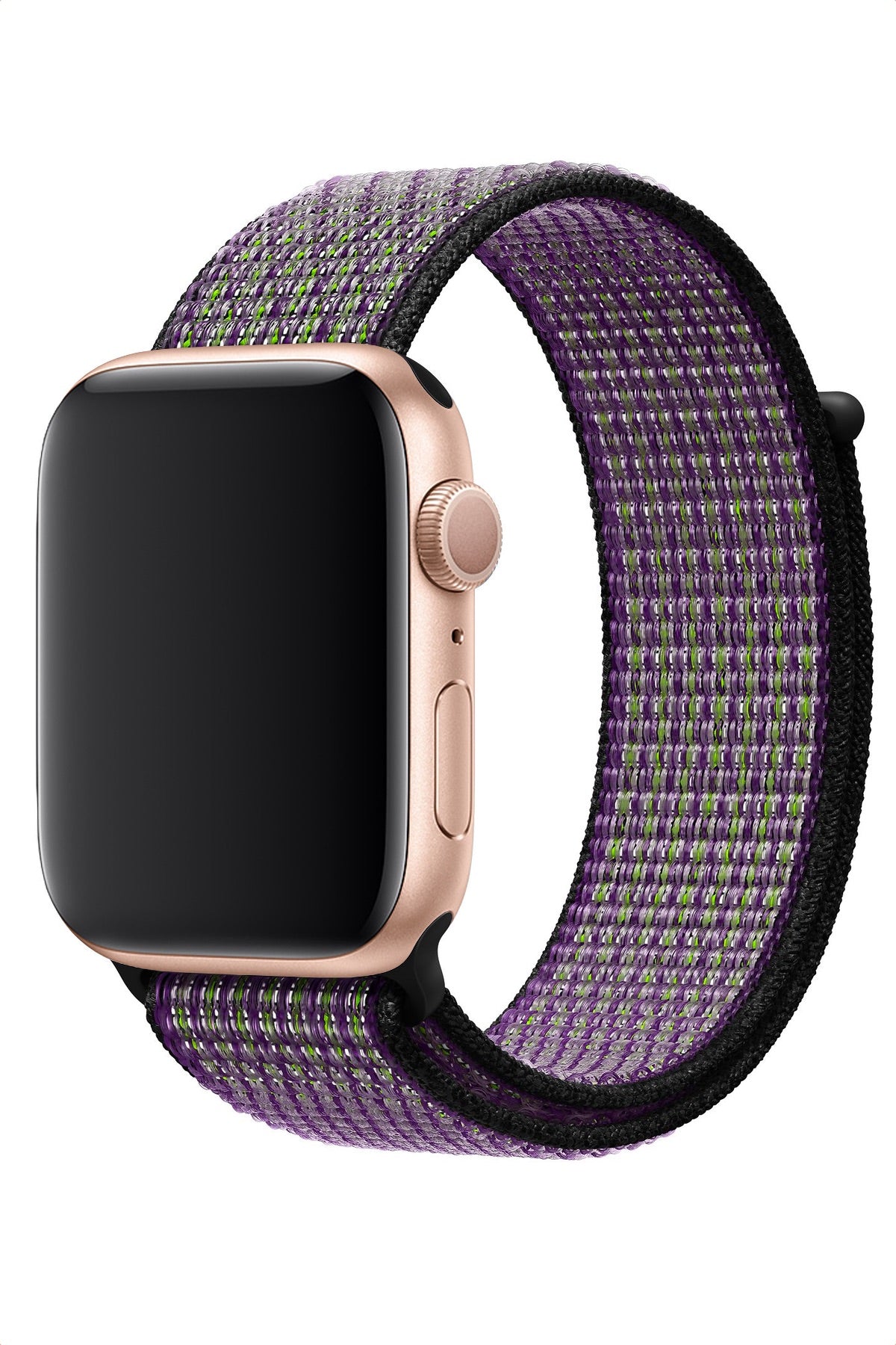 Apple Watch Uyumlu Spor Loop Kordon Mor Yeşil  bikordon