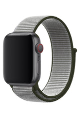 Apple Watch Compatible Sport Loop Band Gray Khaki 