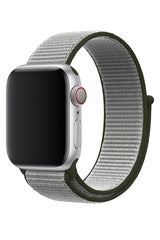 Apple Watch Compatible Sport Loop Band Gray Khaki 