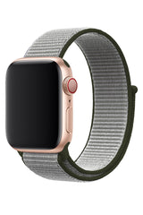 Apple Watch Compatible Sport Loop Band Gray Khaki 