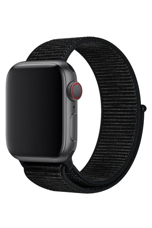 Apple Watch Uyumlu Spor Loop Kordon Siyah  bikordon