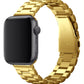 Apple Watch Compatible Three Links Steel Loop Band Gold