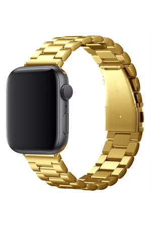 Apple Watch Uyumlu Üç Bakla Çelik Loop Kordon Altın  bikordon