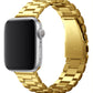 Apple Watch Compatible Three Links Steel Loop Band Gold
