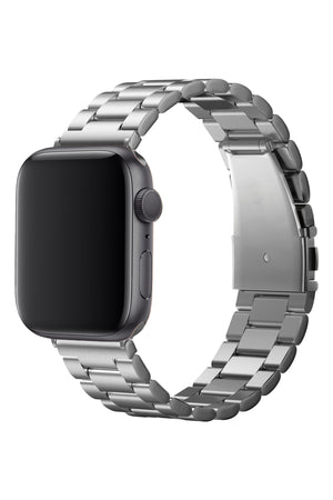 Apple Watch Uyumlu Üç Bakla Çelik Loop Kordon Gümüş Gri  bikordon