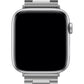 Apple Watch Compatible Three Links Steel Loop Band Silver Gray 
