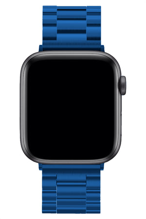 Apple Watch Compatible Three Links Steel Loop Band Blue